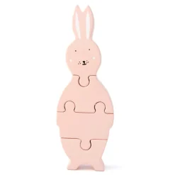 Dierenvormpuzzel in hout - Mrs Rabbit