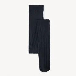 Dikke panty met gedraaid patroon meisjes