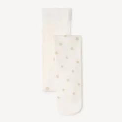 Dikke panty met glanzende stippenprint meisjes