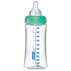 Dodie Initiation+ antikoliekzuigfles 330 ml, speen met 3 snelheden, groen Valentin