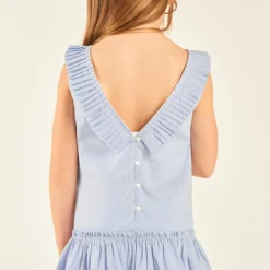 Doek jurk met een diepe rug meisjes