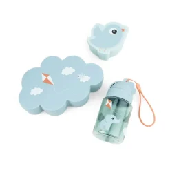 Done By Deer Playground snackset blauw met 2 lunchboxen en 1 drinkfles