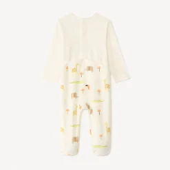 Dons-bien met lange mouwen in jersey met een print van dieren uit de savanne voor babyjongens