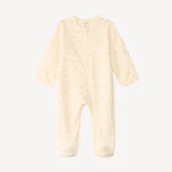 Dons-bien met ritssluiting in gestreepte velvet voor meisjesbaby's