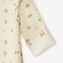 Dons-bien van velours voor meisjes met bloemenprint (afwerkingen variëren afhankelijk van de leeftijd)