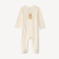 Dons-bien voor baby jongens in velours met dierenmotieven, afwerkingen variëren afhankelijk van de leeftijd.