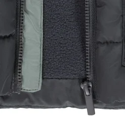 Donsjas met afneembare kap en colour block effect voor baby jongen