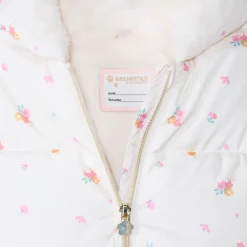 Donsjas met bloemenprint en sherpavoering voor babymeisje