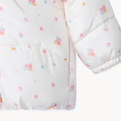 Donsjas met bloemenprint en sherpavoering voor babymeisje