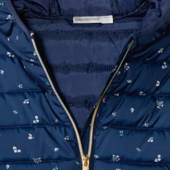 Donsjas met bloemenprint meisjes