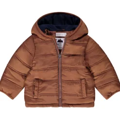 Donsjas met capuchon en microfleece voering voor baby jongen