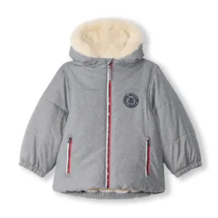 Donsjas met kap en sherpa-voering voor babyjongens