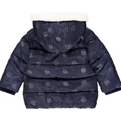 Donsjas met sherpa voering en folieprint meisjes