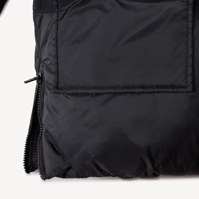 Donsjas microfleece met kap jongens