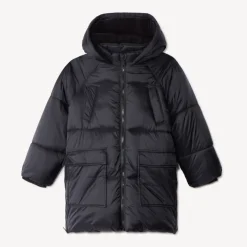 Donsjas microfleece met kap jongens