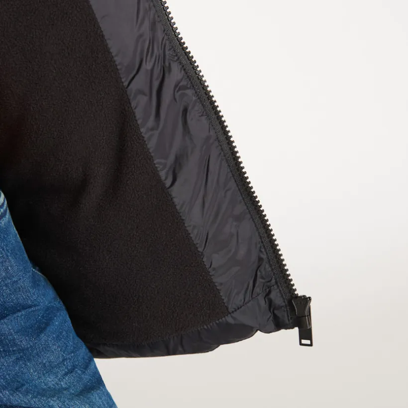 Donsjas microfleece met kap jongens