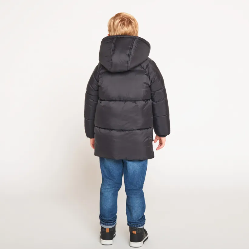 Donsjas microfleece met kap jongens