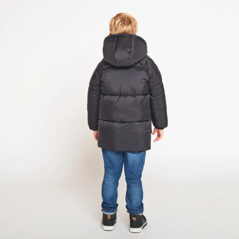 Donsjas microfleece met kap jongens