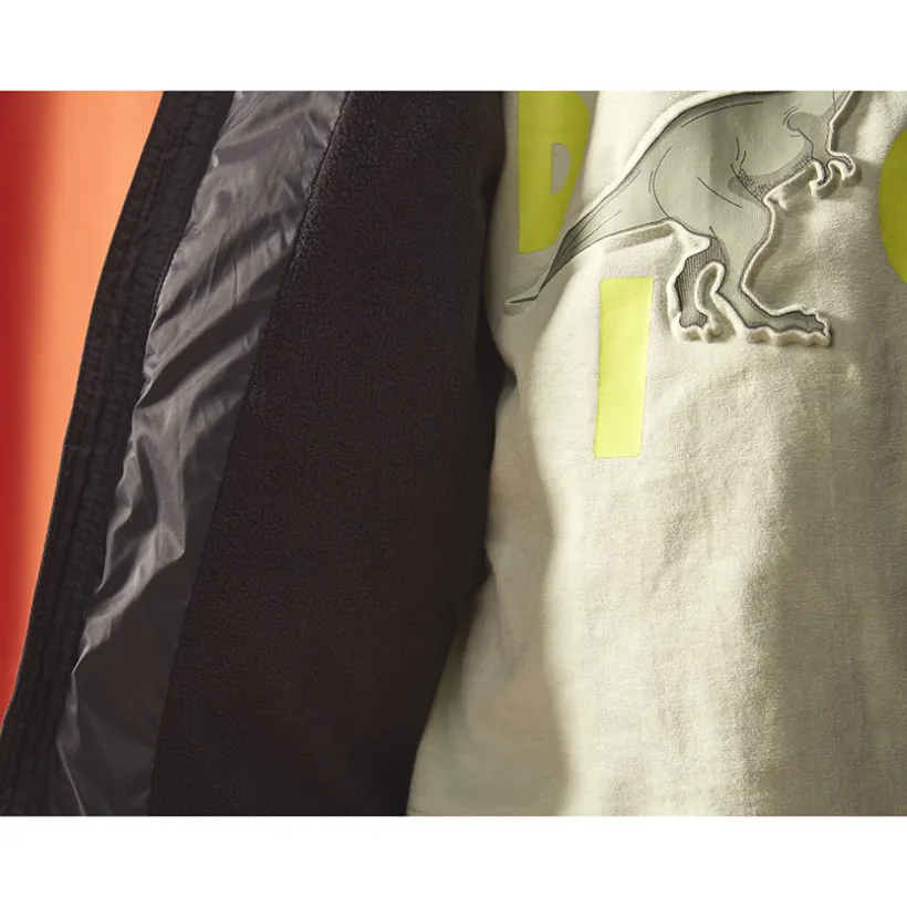 Donsjas microfleece met kap jongens