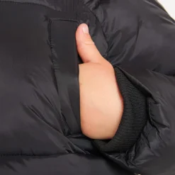 Donsjas microfleece met kap jongens