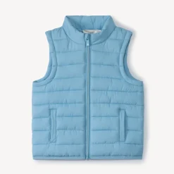Donsjas zonder mouwen, effen kleur, voor babyjongens