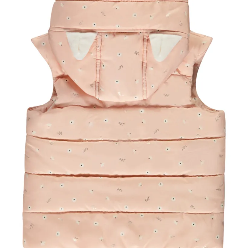 Donsjas zonder mouwen met bloemenprint meisjes