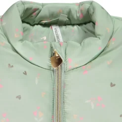 Donsjas zonder mouwen met bloemen/harten voor baby meisje