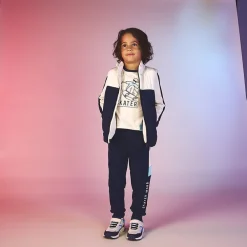 Donsjas zonder mouwen met colour block effect voor jongen