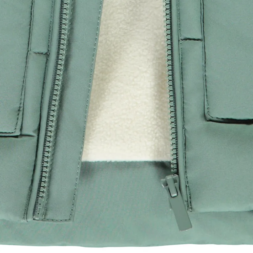 Donsjas zonder mouwen met colour block effect voor baby jongen