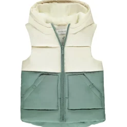 Donsjas zonder mouwen met colour block effect voor baby jongen