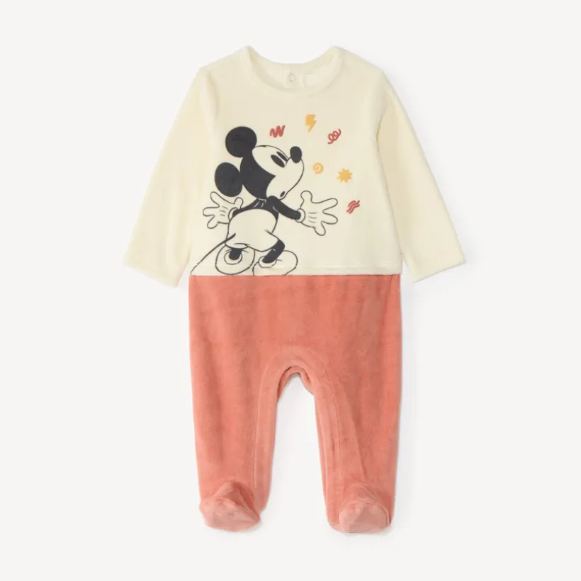 Donslaapzak van fluweel voor babyjongen met Mickey-print