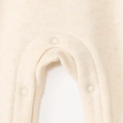 Dors-bien en velours pour nouveau-né doublé en sherpa avec patch en bouclette ourson.