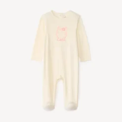 Dors-bien jersey met fantasiedruk meisjes baby