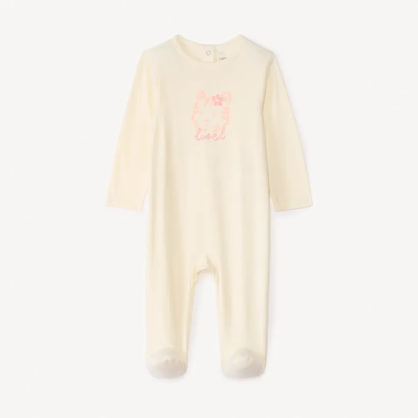 Dors-bien jersey met fantasiedruk meisjes baby