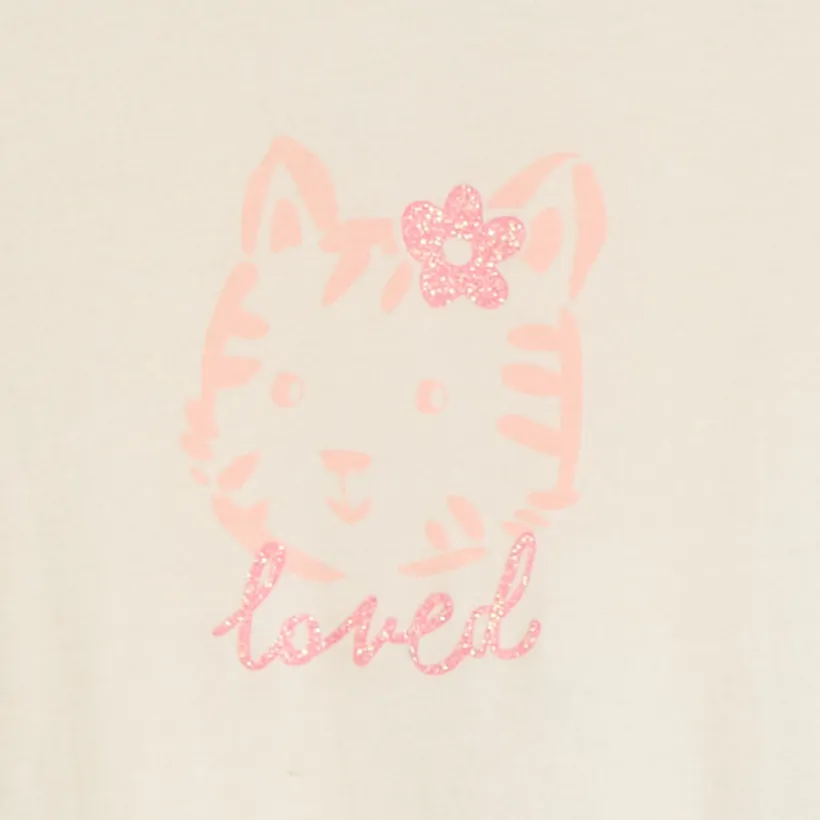 Dors-bien jersey met fantasiedruk meisjes baby