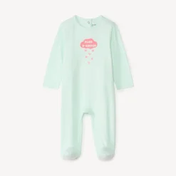 Dors-bien jersey met fantasiedruk meisjes baby