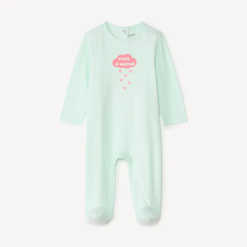 Dors-bien jersey met fantasiedruk meisjes baby