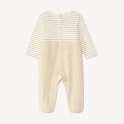 Dors-bien voor baby jongen in fluwelen tuinbroekstijl