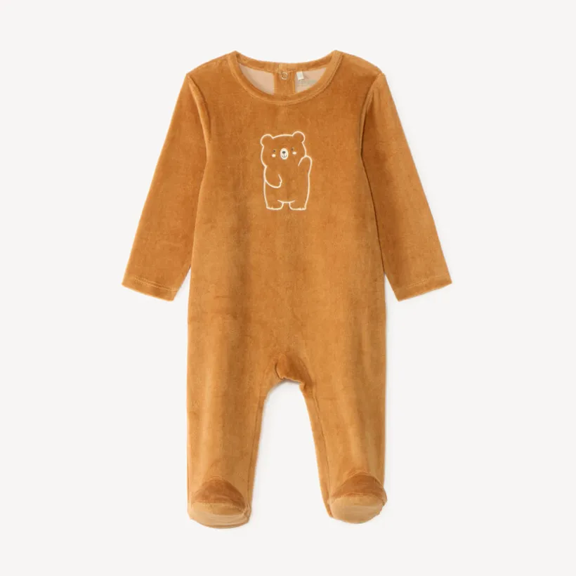Dors-bien voor babyjongens in schattige fluwelen print.