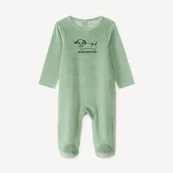 Dors-bien voor babyjongens in schattige fluwelen print.