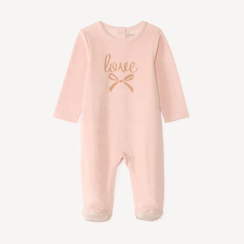 Dors-bien voor babymeisjes in schattige veloursprint
