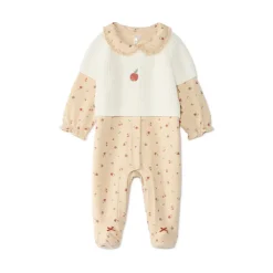 Doudou bébé fille molleton + pull motif pomme