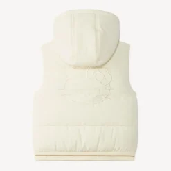 Doudoune meisje zonder mouwen met capuchon en Hello Kitty patch