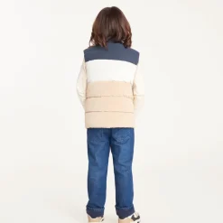 Doudoune sans manches colorblock garçon