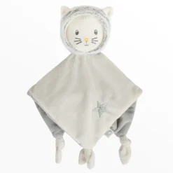 Doudou plat van velours kat