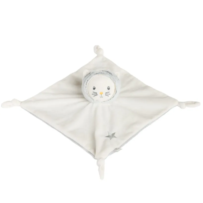 Doudou plat van velours kat