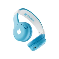 Draagbare Bluetooth-hoofdtelefoon in luchtblauw