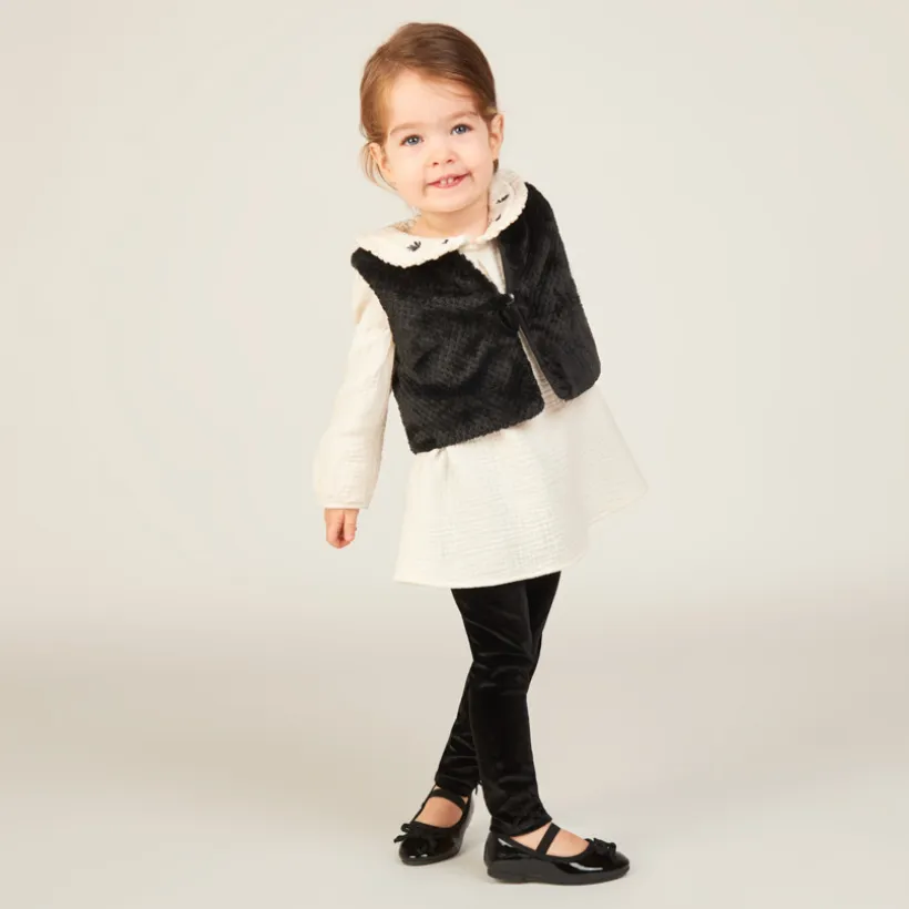 Drie-delige set met tetra tuniek voor babymeisje