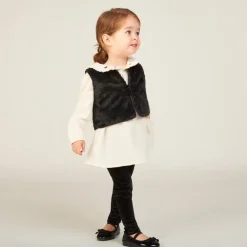 Drie-delige set met tetra tuniek voor babymeisje