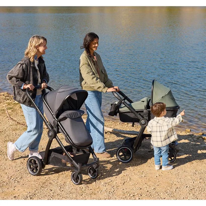 Drie-in-één combi kinderwagen Sienna + i-Prim autostoel grijs gemêleerd